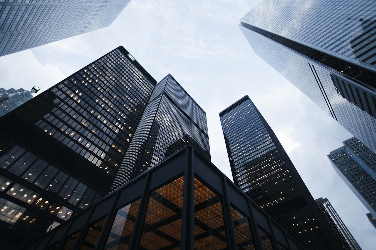Modern business district - recruitment outsourcing Poland