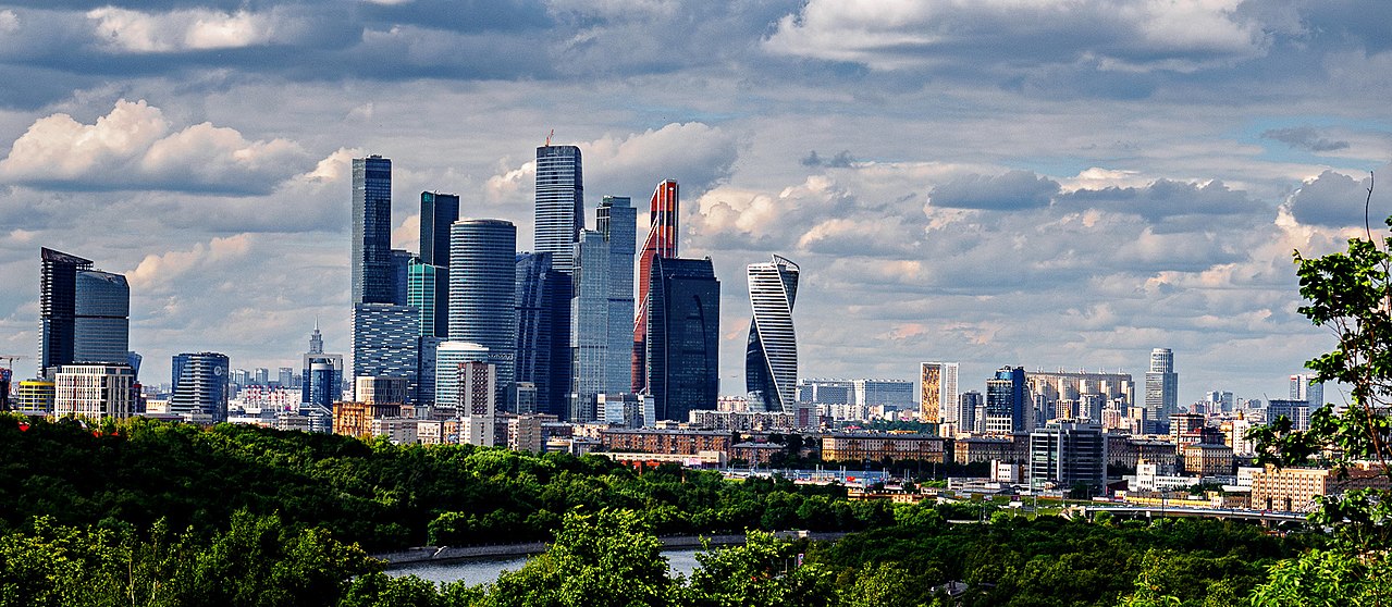Moscow-City international business center skyline