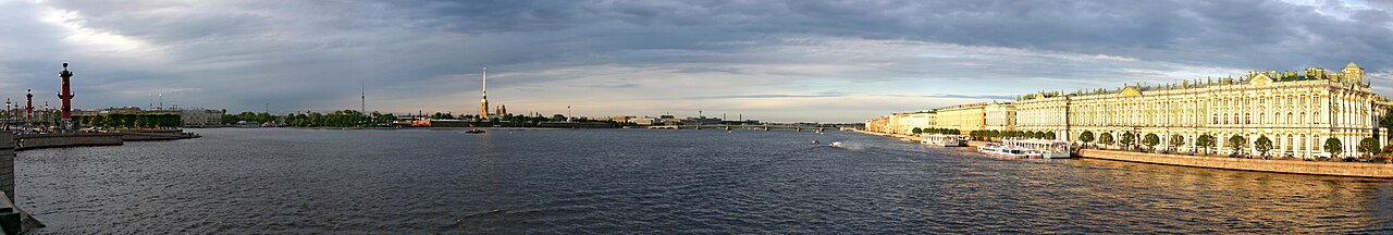 St. Petersburg panorama — Palace Embankment and Winter Palace
