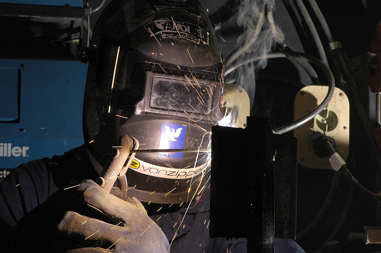 Welder at work — skilled Pakistani workers